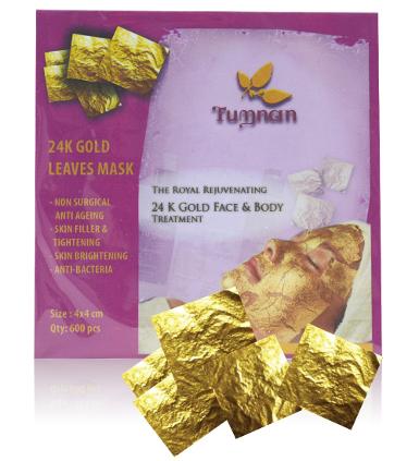 รอยัล รีจูวีเนติ้ง มาร์กหน้าทองคำ 24K 4x4 CM. (600แผ่น/ห่อ)